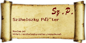 Szihelszky Péter névjegykártya